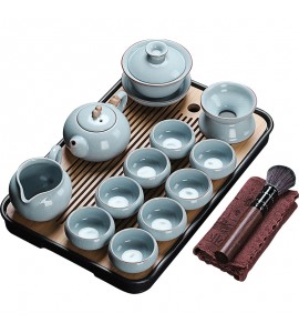 Chinese Ru kiln ceramic tea set gift